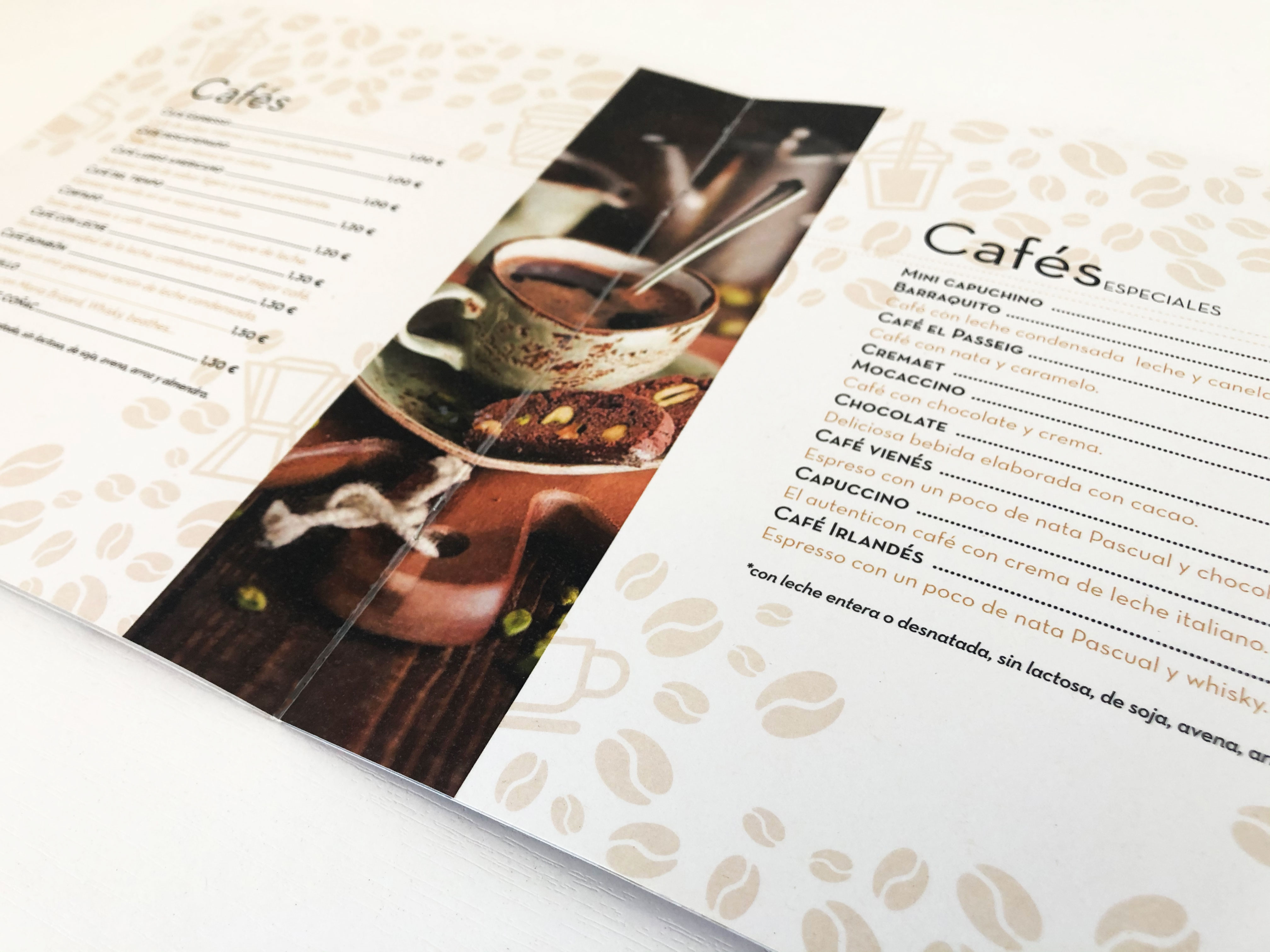 "Coffe-shop El Passeig" Menu Desing